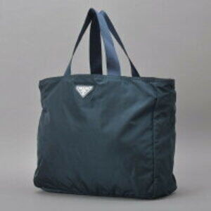 Prada Vela OCEANO ki plate triangular handbag blue tote bag